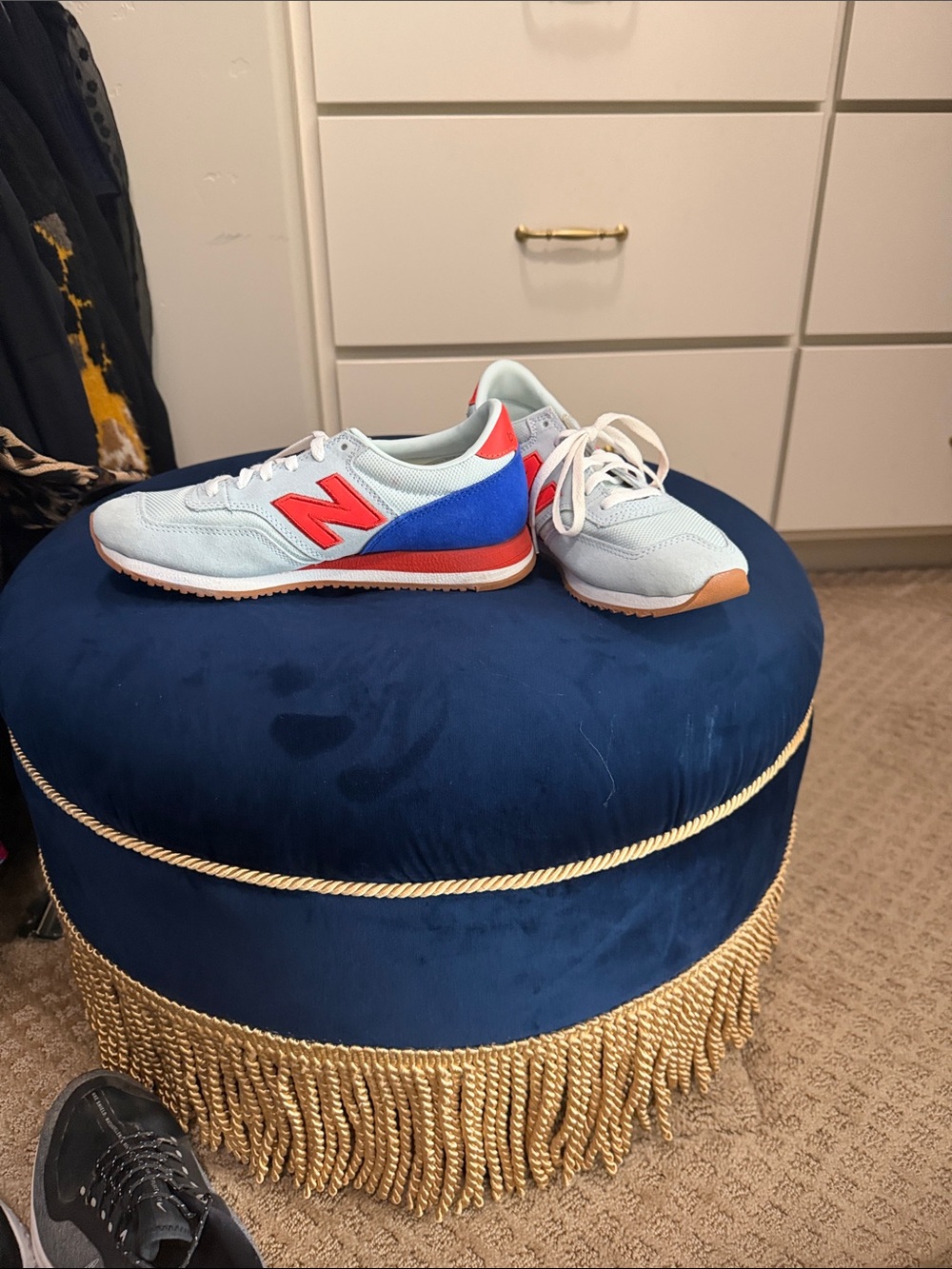New Balance Light Blue, Red & Royal Blue Retro Runner